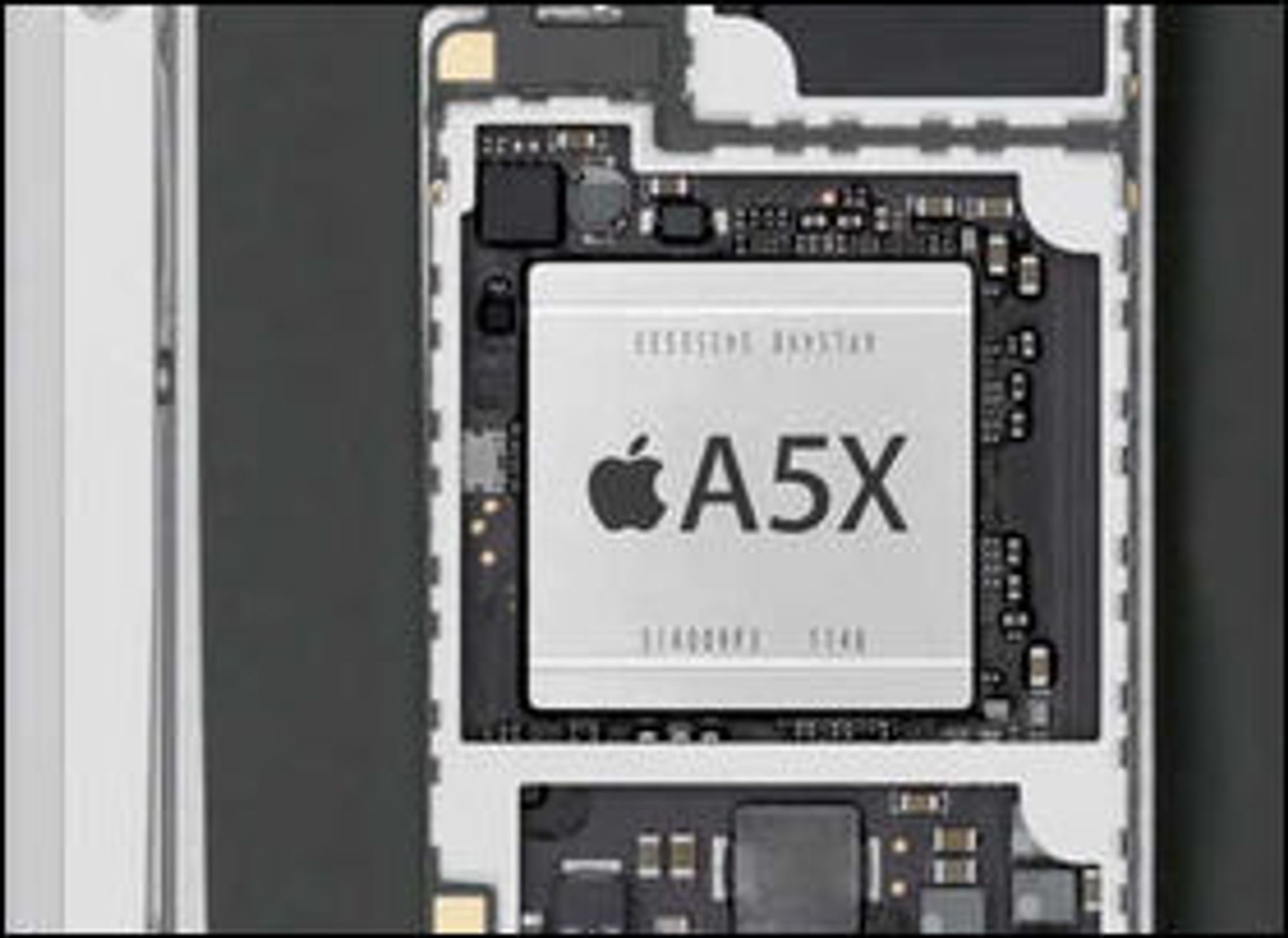 Den Apple-designede brikken A5X er produsert av Samsung, og vil fortsatt være det selv om Apple skal ha kuttet i andre leveranser fra det koreanske selskapet.
