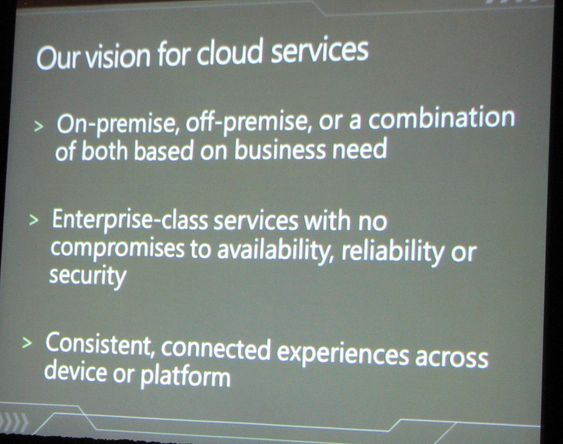 Microsofts visjon for nettsky-tjenester.