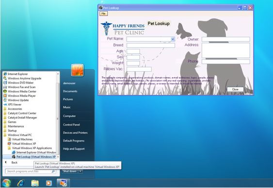 Windows XP Mode i Windows 7 gjør det mulig å installere applikasjoner i en virtuell utgave av Windows XP og deretter kjøre dem som tilsynelatende ordinære Windows 7-applikasjoner.