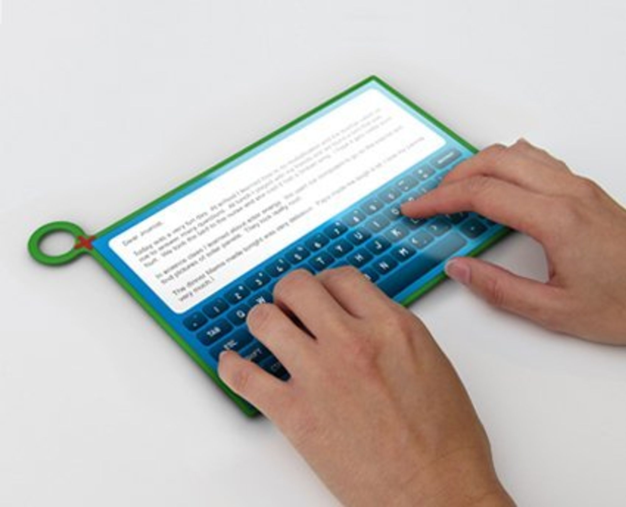 OLPC XO-3 med virtuelt tastatur