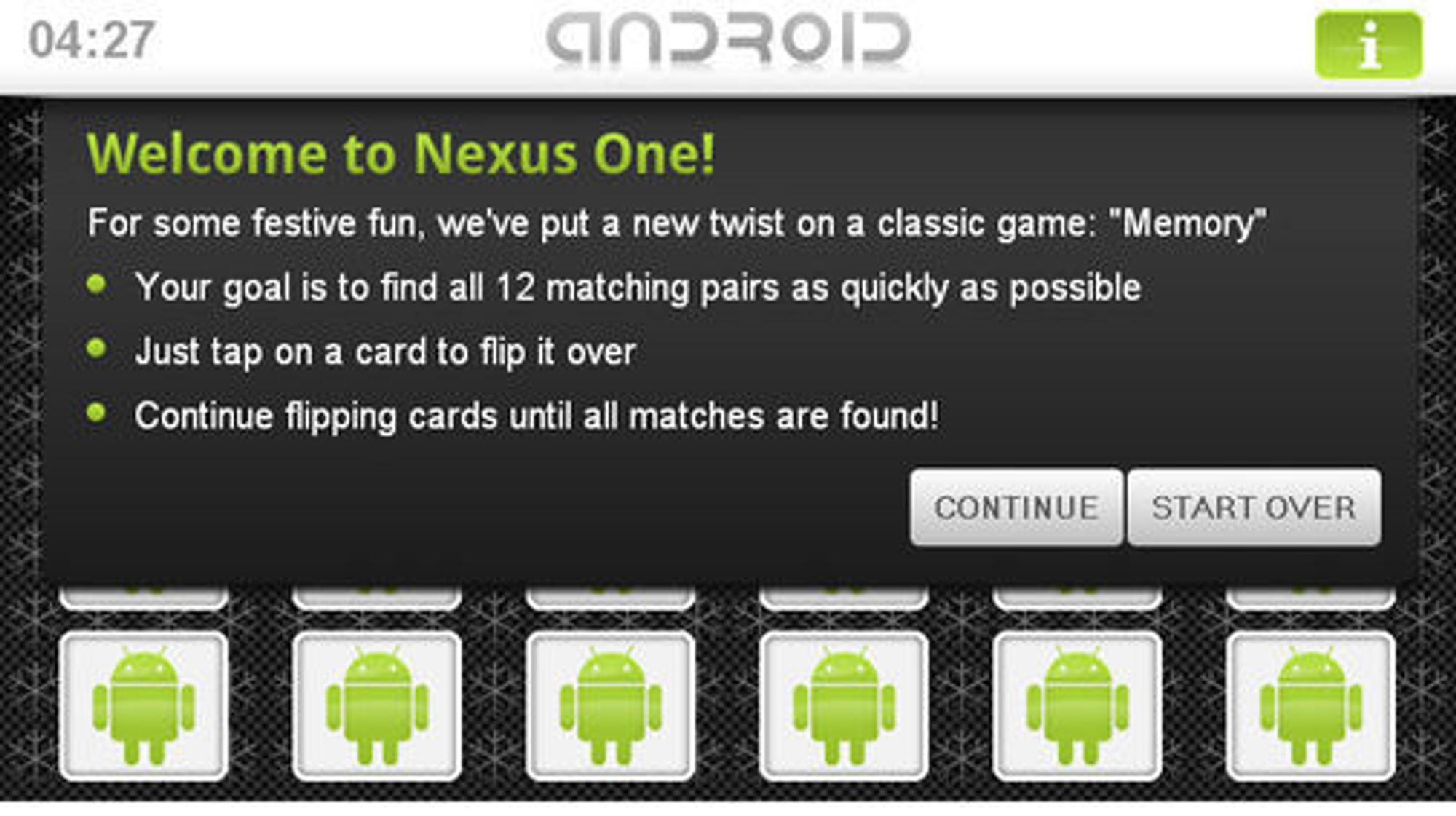 Memory-spill for Googles Nexus One