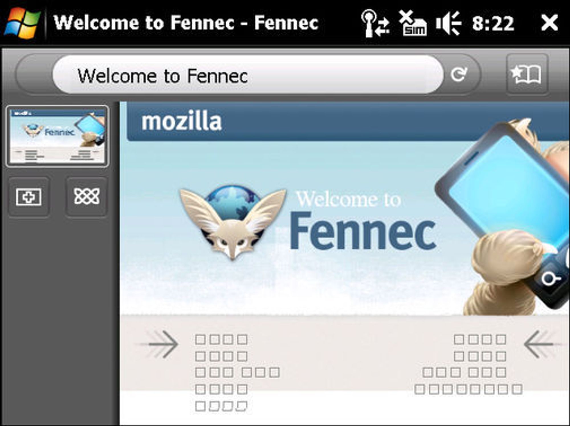 Mozilla Fennec - tidlig utgave av Firefox for Mobile