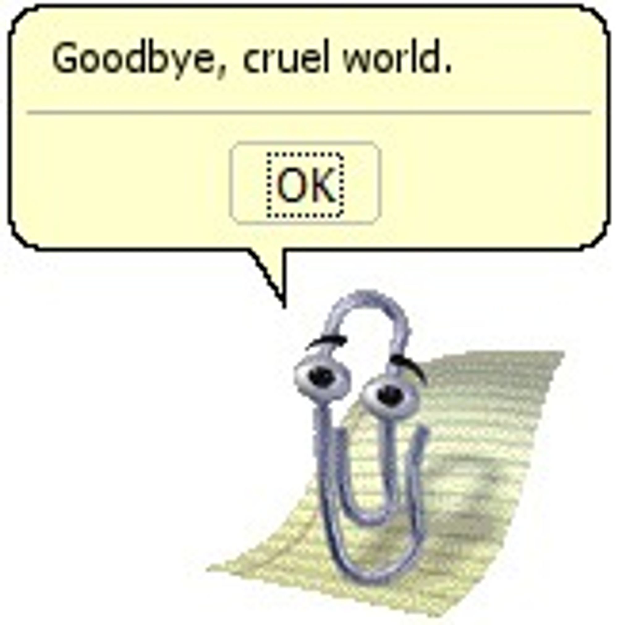 Microsoft Office' «Clippy» har takket for seg.