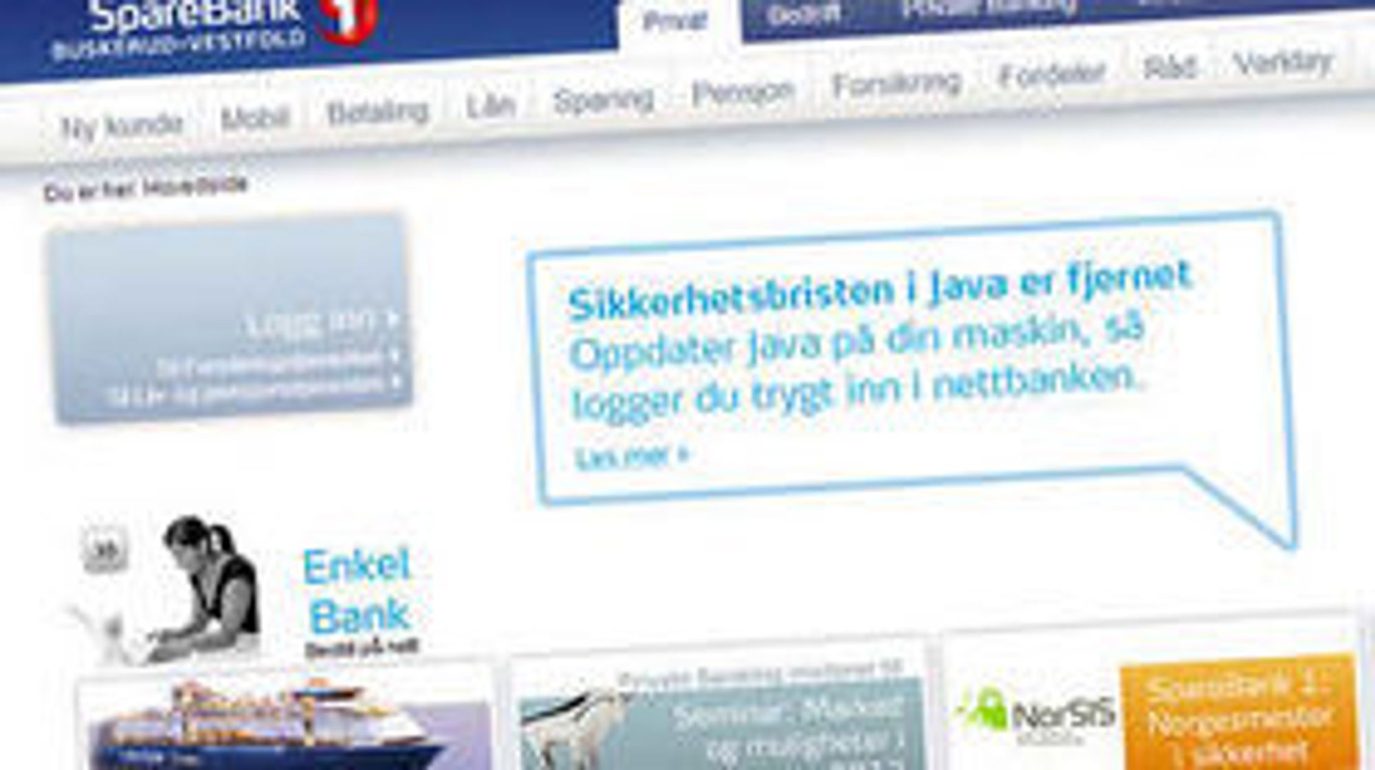 Trygg med Java? Ja, ifølge «Norgesmester i sikkerhet» SpareBank1.