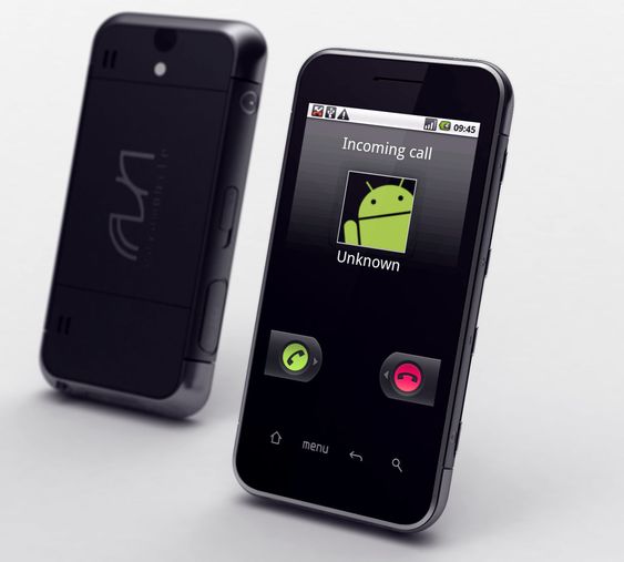 Aava Mobile smartmobil-design basert på Intels Atom-plattform.