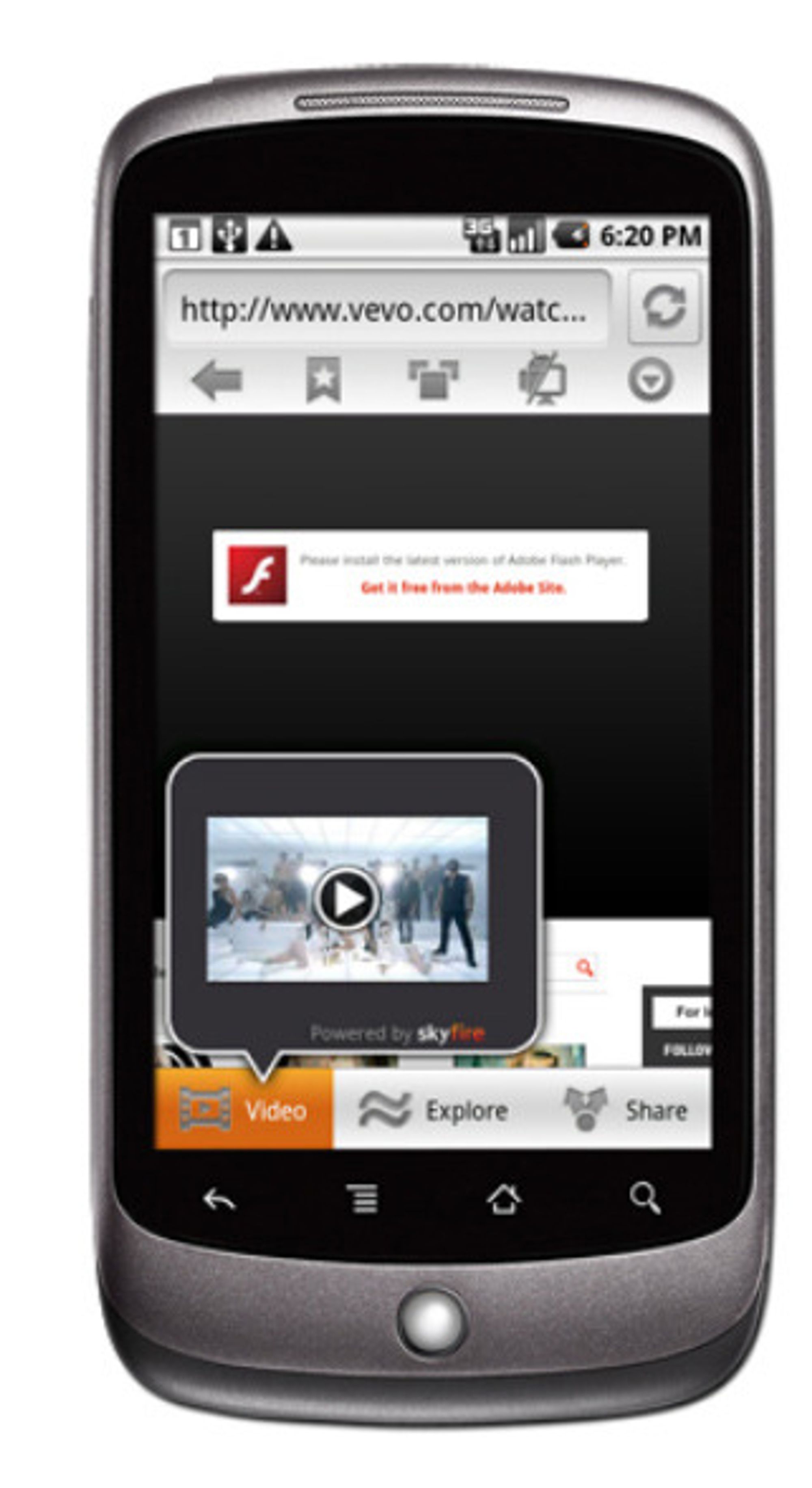 Skyfire 2.0 for Android gir tilgang til Flash-baserte videoer