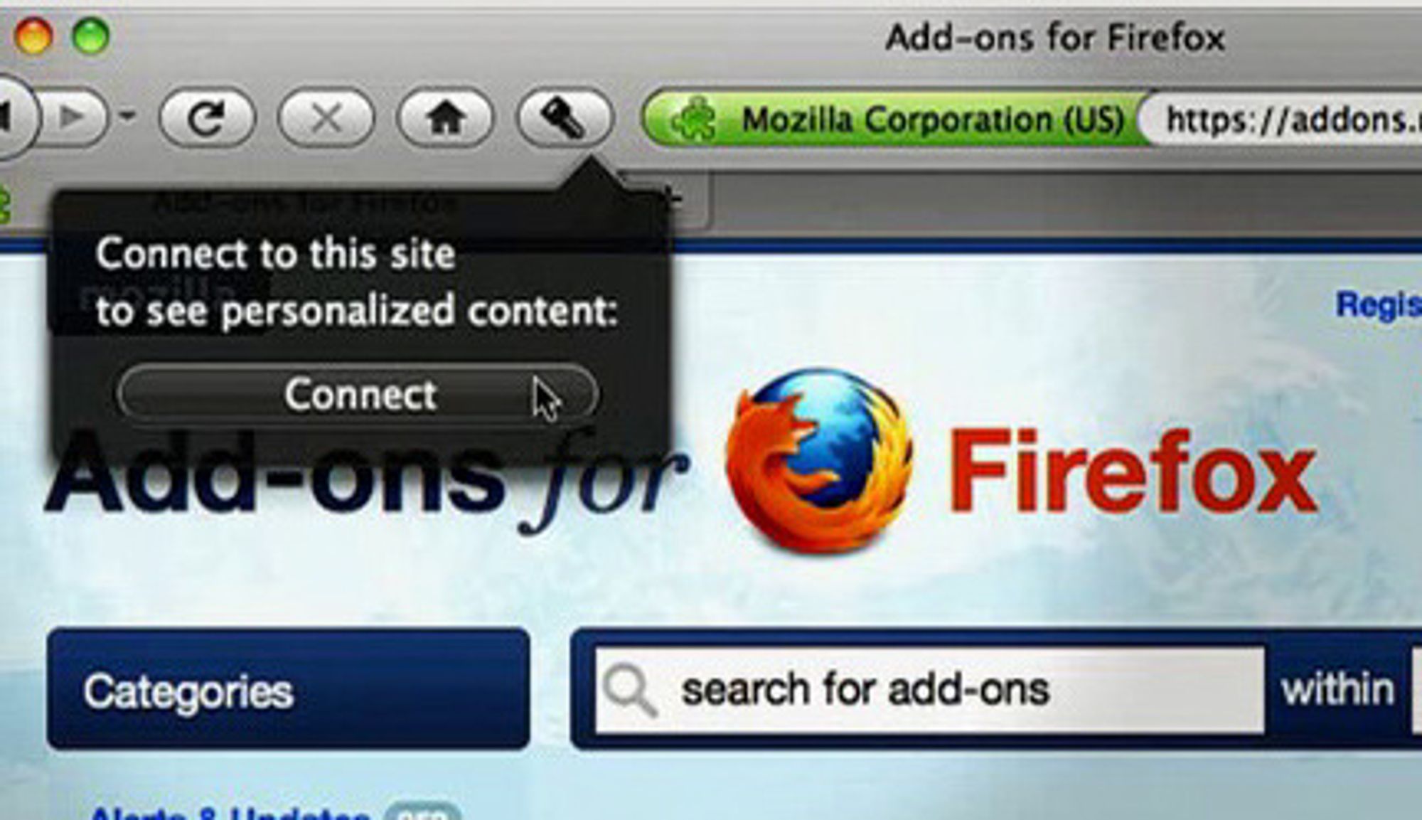 Account Manager-utvidelsen til Firefox lar deg logge inn og ut av blant annet Google ved hjelp av et klikk på den nye nøkkelknappen på verktøylinjen i nettleseren.