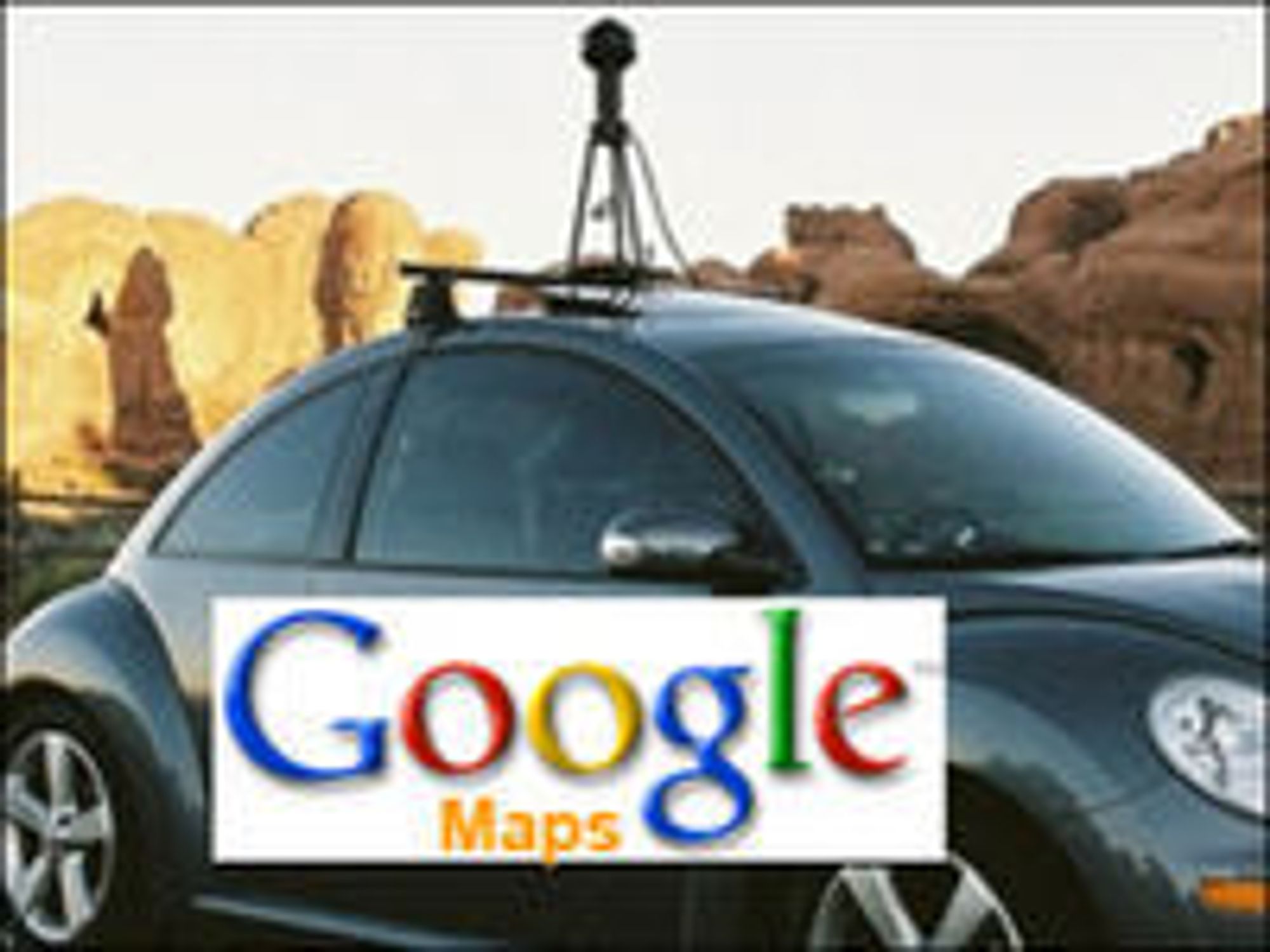 Takstativet til bilene som samlet data til Street View bar både kamera og antenne.