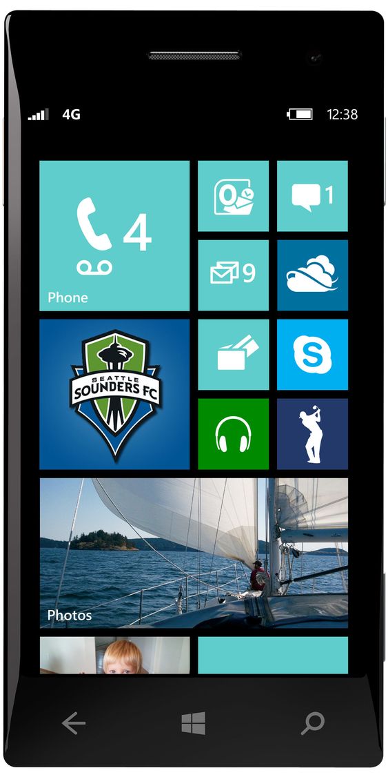 Startskjermen i Windows Phone 8.