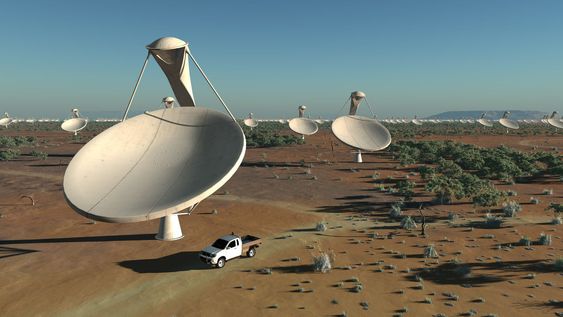 SKA-anlegget skal bestå av blant annet 3000 slike antenner, som hver har en diameter på 15 meter.