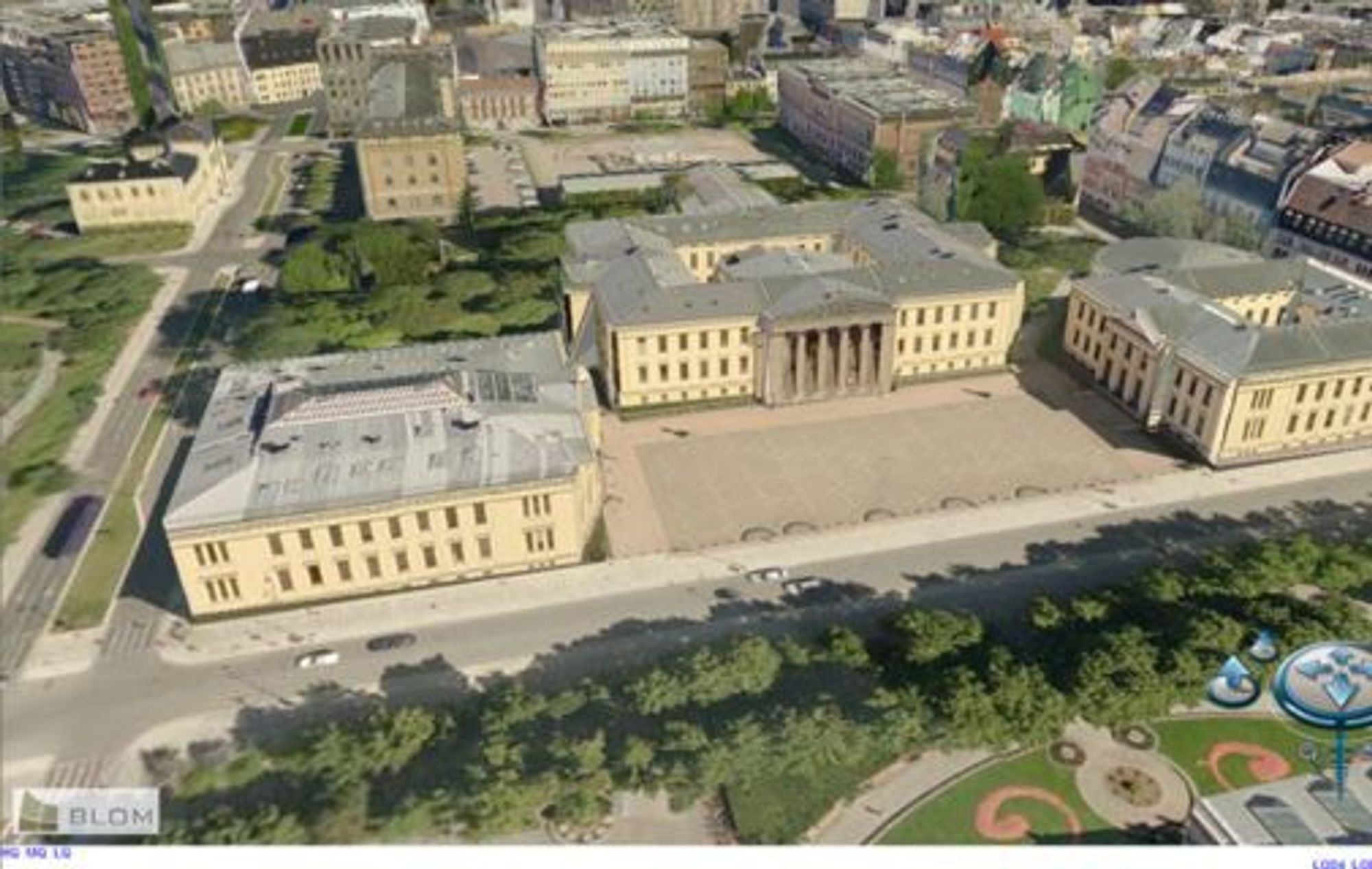 Blom3D-modell av Universitetet i Oslo