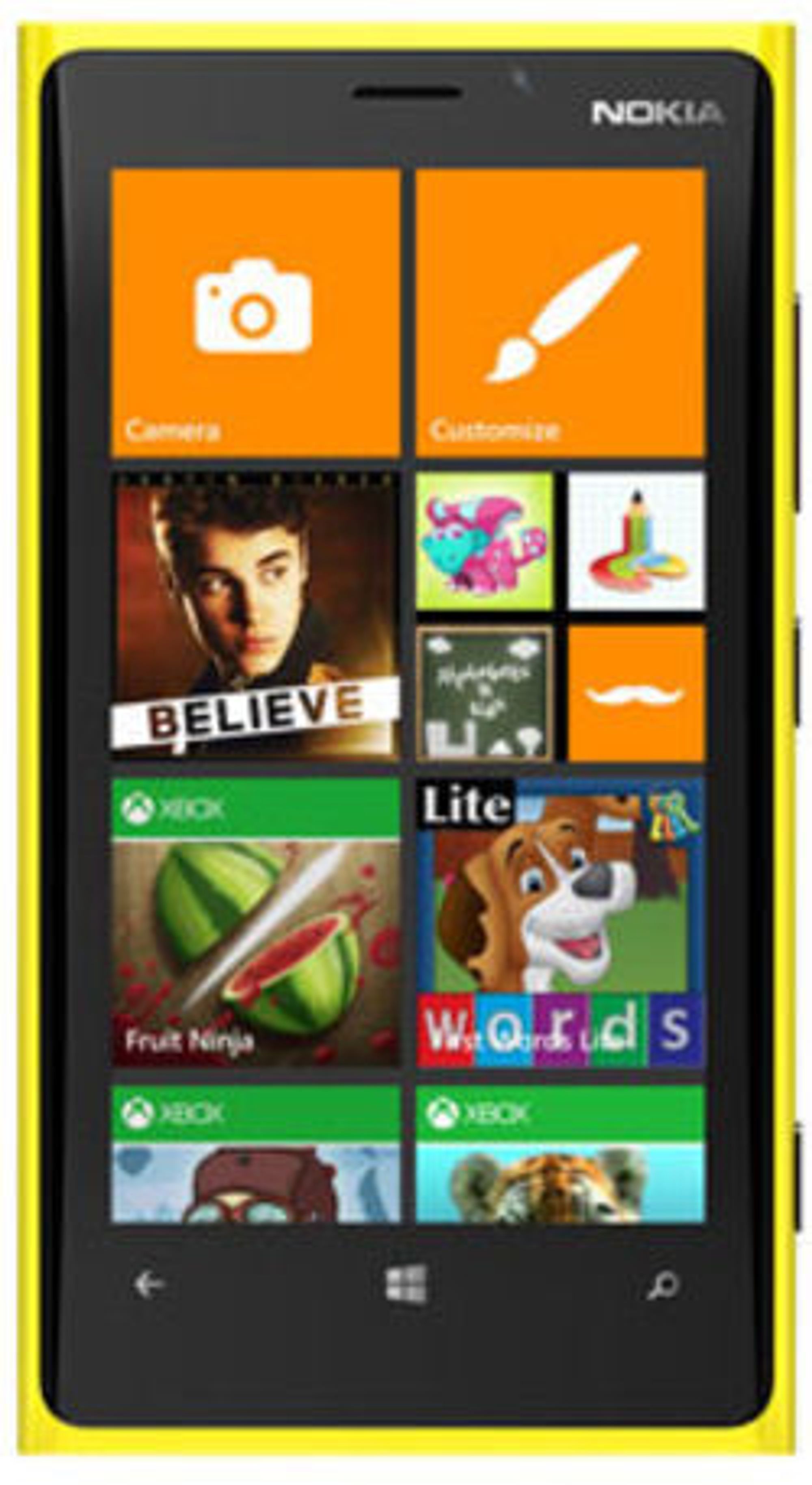 Slik presenterer Microsoft det barnevennlige området Kid's Corner i Windows Phone 8, hvor ungene kan boltre seg fritt uten at det skjer uhell som skaper bry for foreldrene.