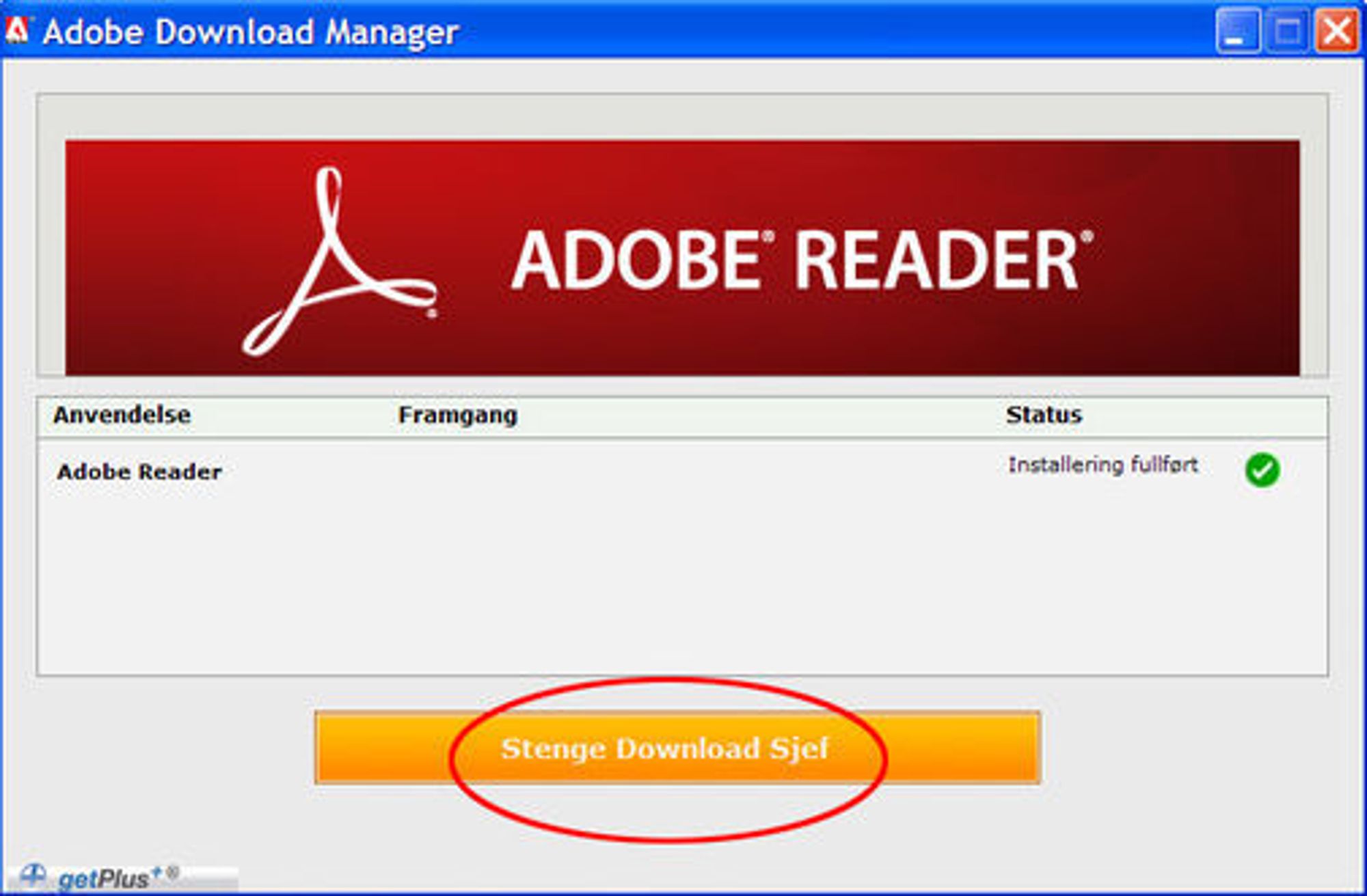 Dårlig oversettelse i Adobe Download Manager