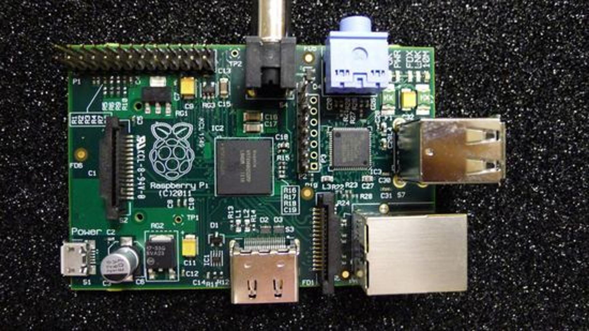 Betaversjon av Raspberry Pi Model B.