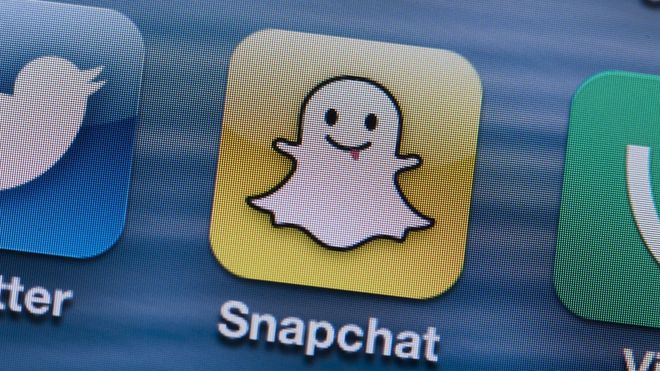 Snapchat-applogo på mobilskjerm.