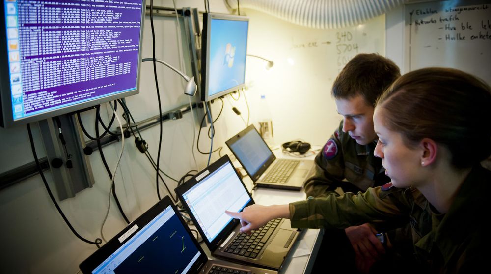 Situasjonsbilde fra Norges Cyberforsvar. Denne uka la Forsvaret fram sin årsrapport fra 2018.