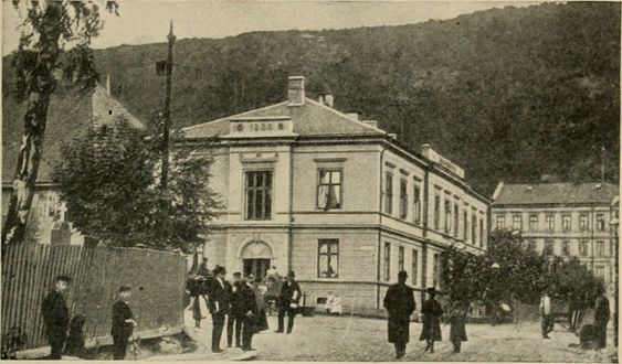 Bilde av Oslo Hospital, fra boken Glimpses of medical Europe, utgitt i 1908.