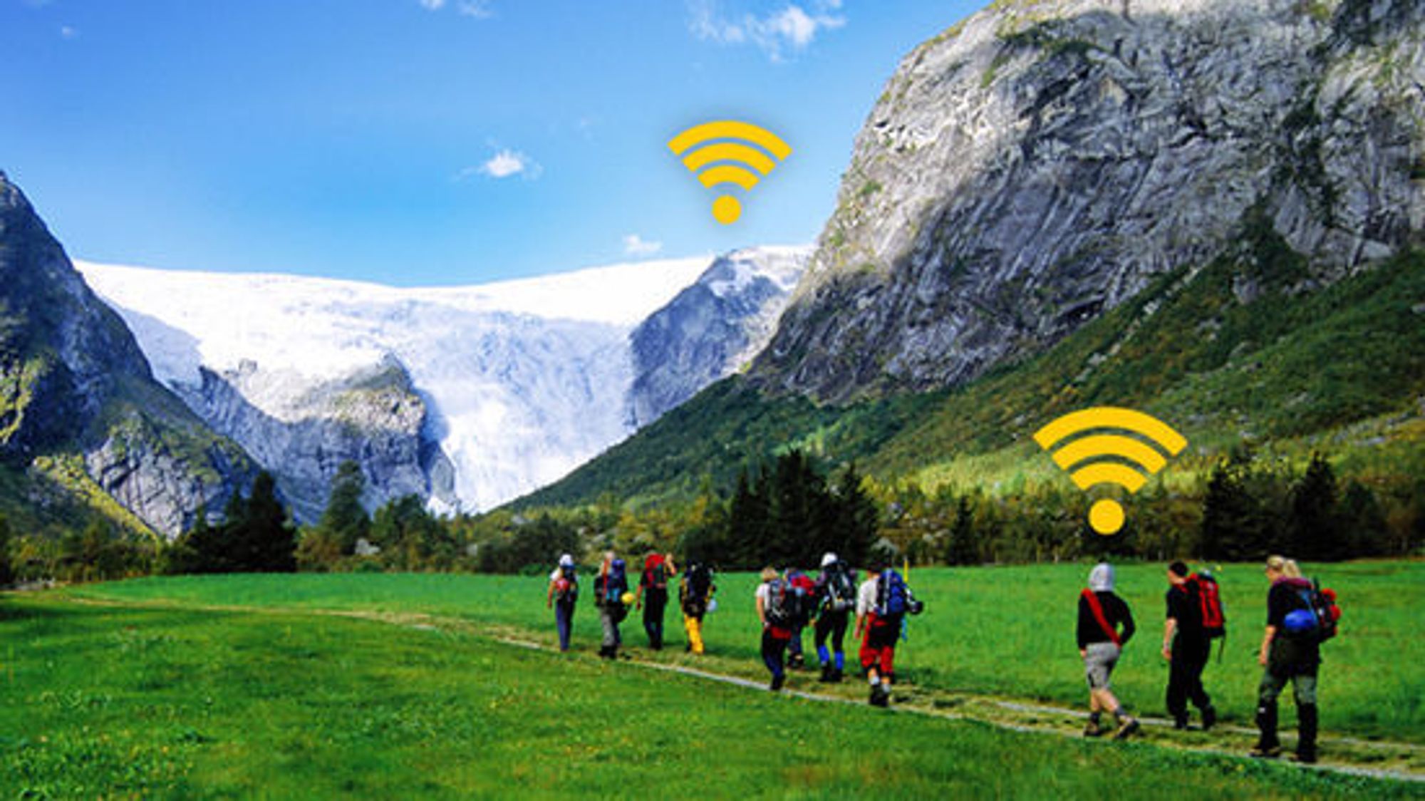 Ice.net lover mobilt bredbånd også på høye fjell og i dype daler.