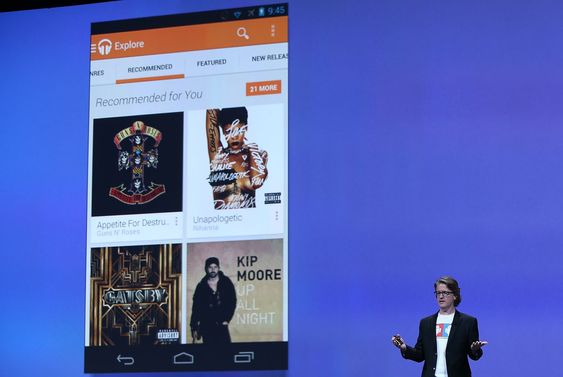 Chris Yerga, teknologidirektør for Android, lanserte den nye Google Play Music All Access-tjenesten under Google I/O 2013