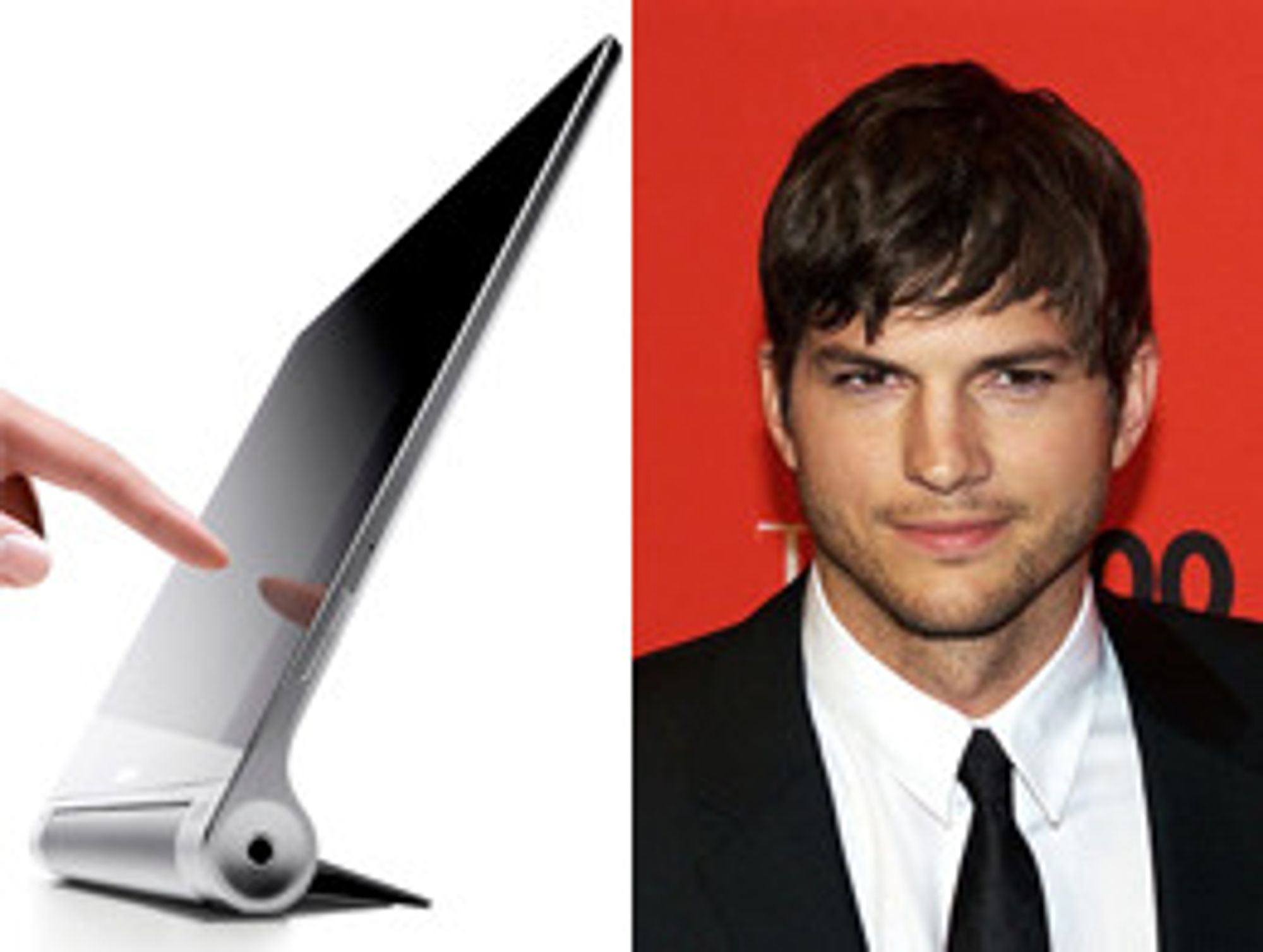 Ashton Kutcher har bidratt til designet av det ergonomisk korrekte brettet.