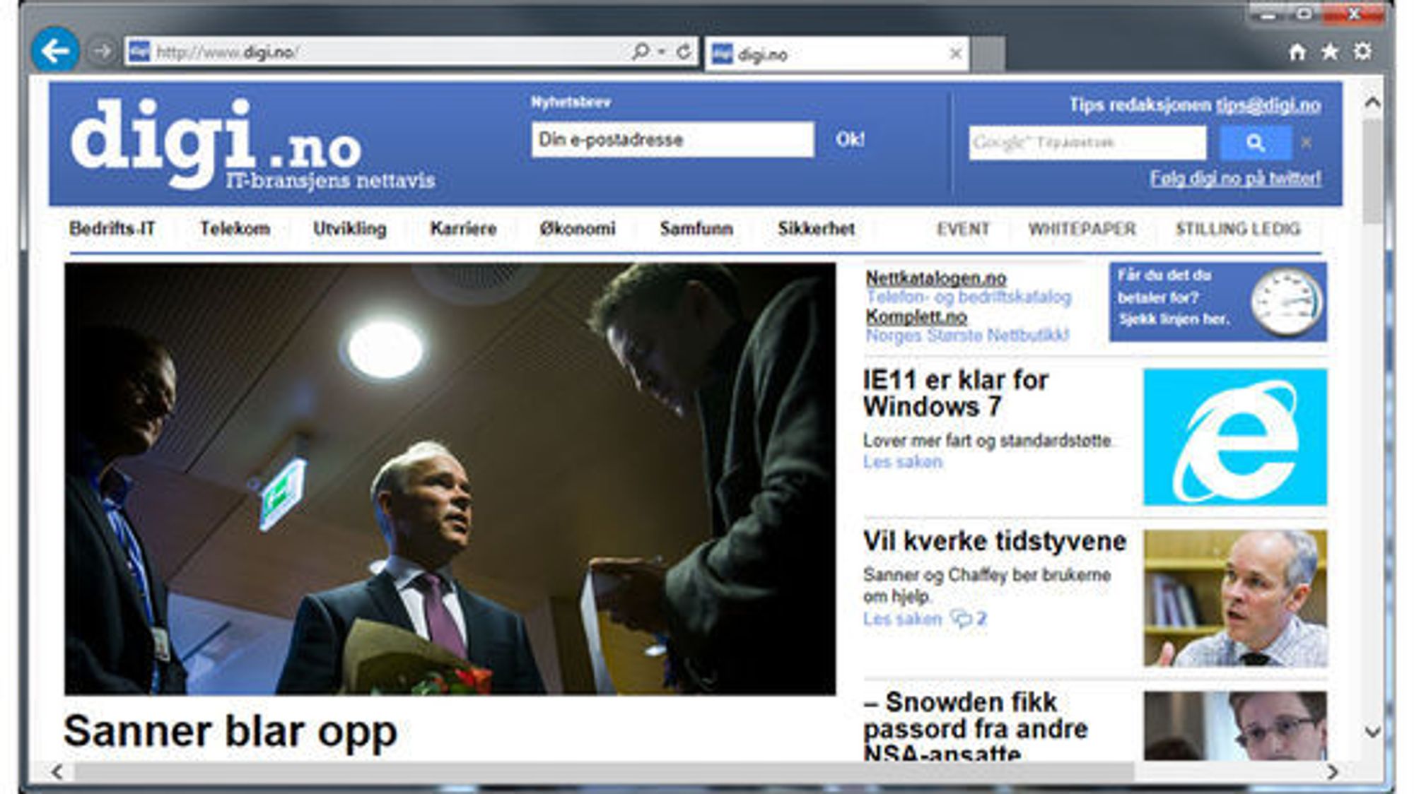 Det aller meste av nyheter i Internet Explorer 11 er knyttet til visningen av innholdet.