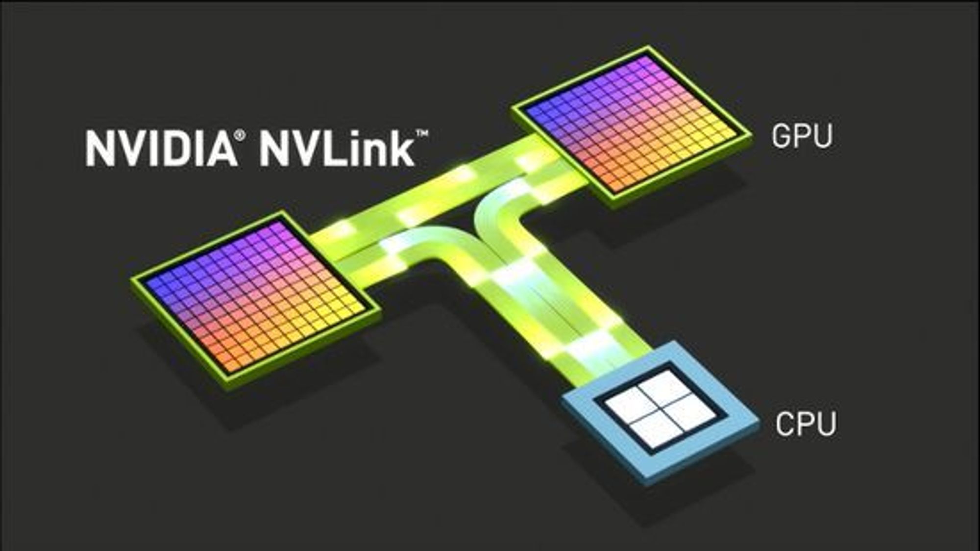 NVLink skal kunne overføre data mellom CPU-er og GPU-er opptil fem ganger raskere enn det som er mulig med PCI Express.