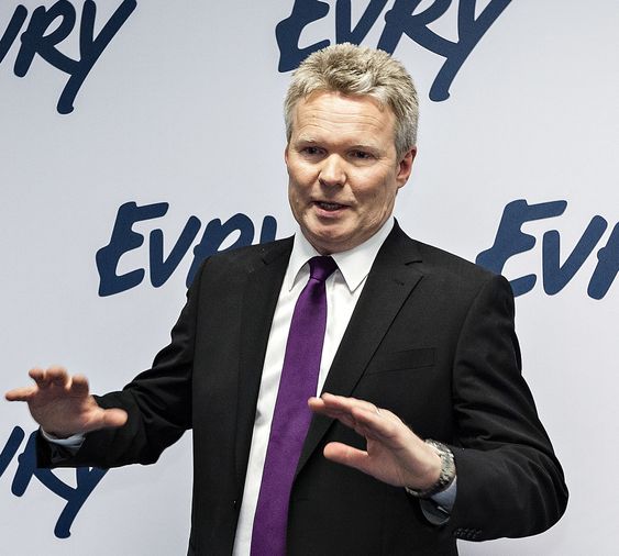KRISE: Evrys konsernsjef Terje Mjøs deltok selv i kriseledelsen som ble etablert tirsdag da bank-havariet var et faktum.