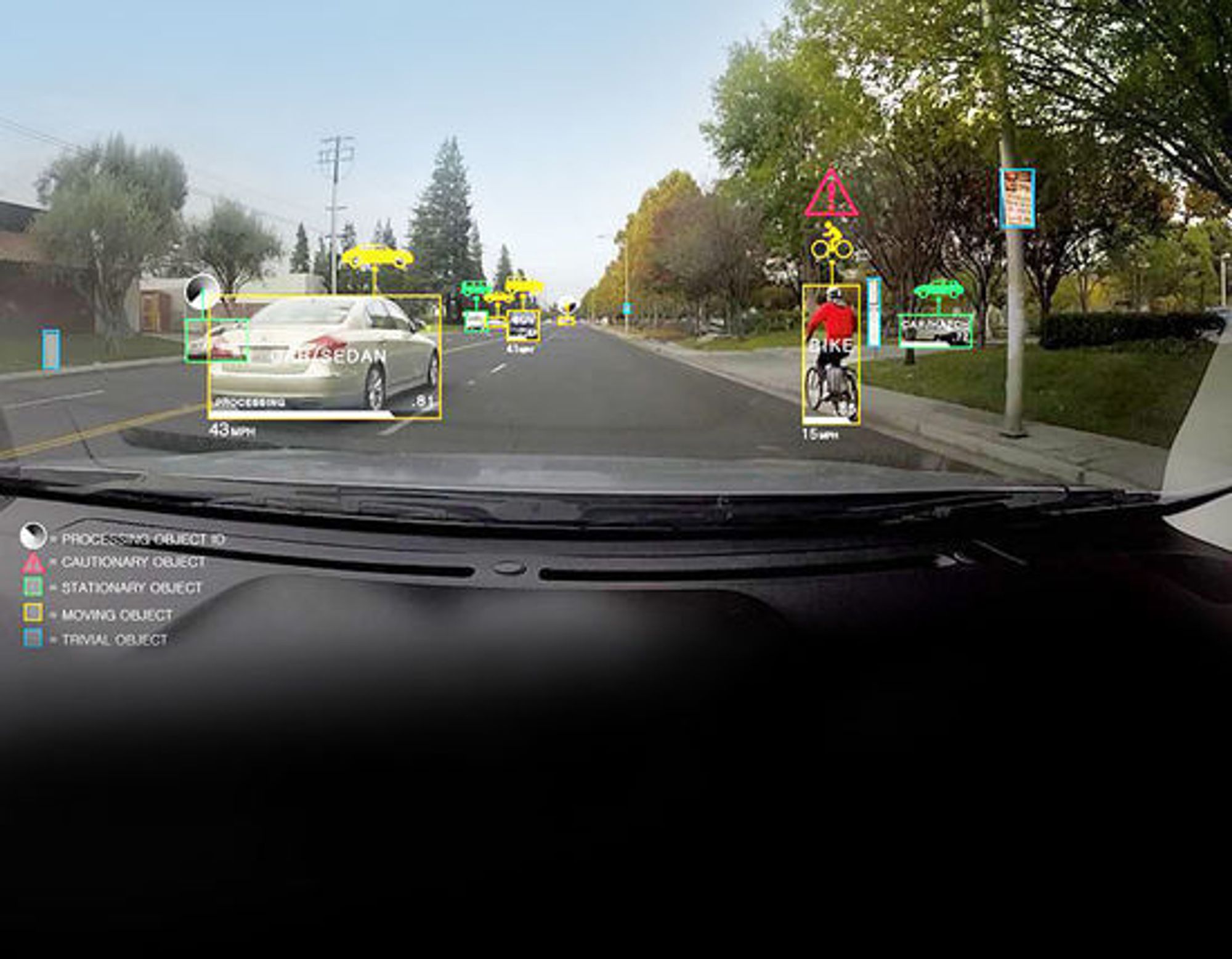 Slik ser Nvidia for seg at biler kan analysere omgivelser med Drive PX.
