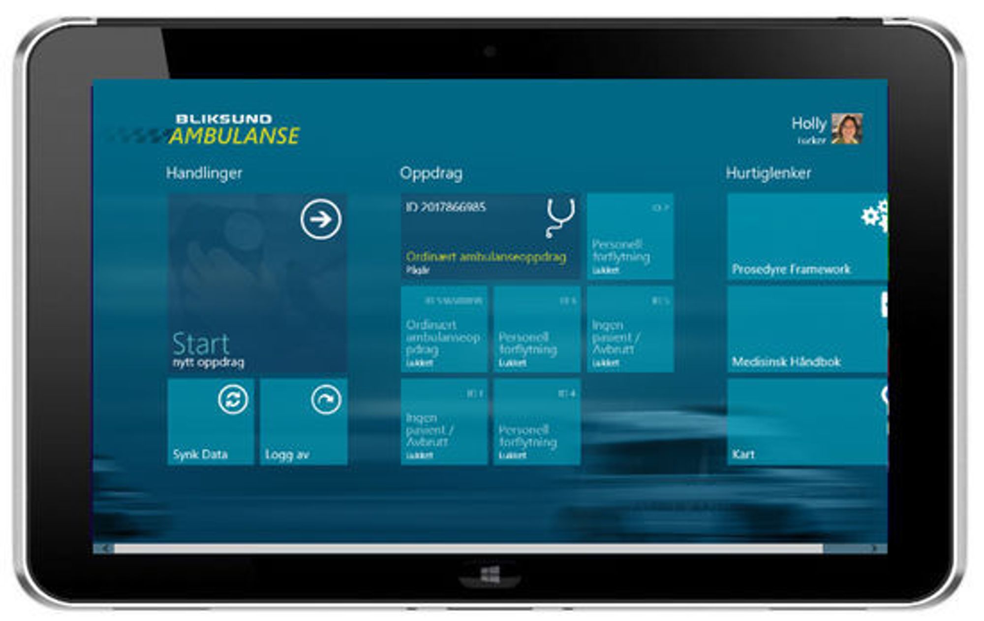 Bliksunds Ambulanse-app.