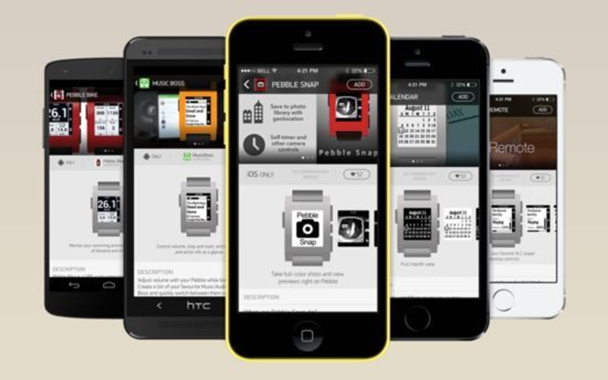 Apper til Pebble hentes gjennom mobilen, og overføres til uret over Bluetooth.