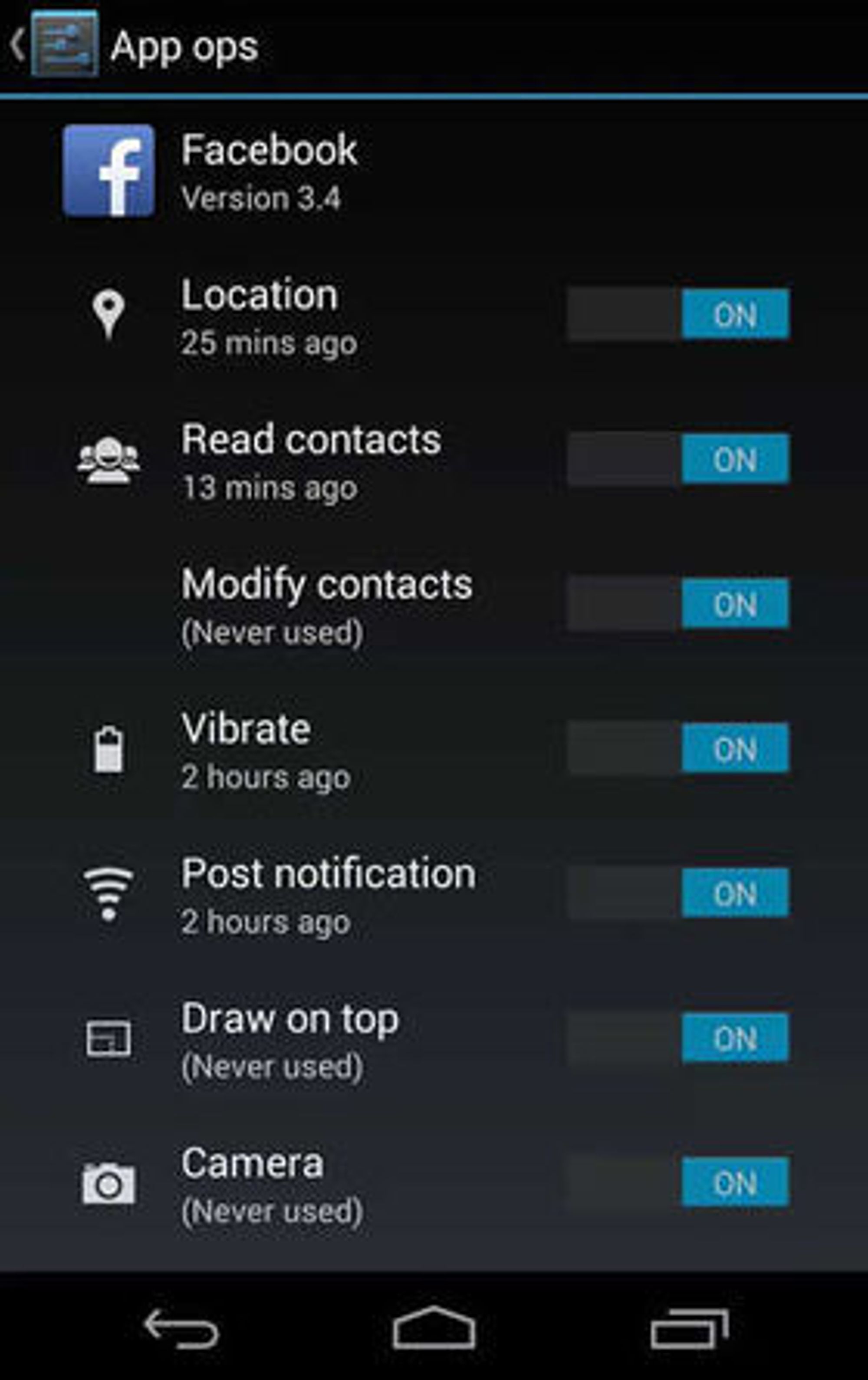 App Ops gir Android 4.3-brukere tilgang til å aktivere eller deaktivere applikasjoners tilgang til funksjonalitet som tilbys av operativsystemet.