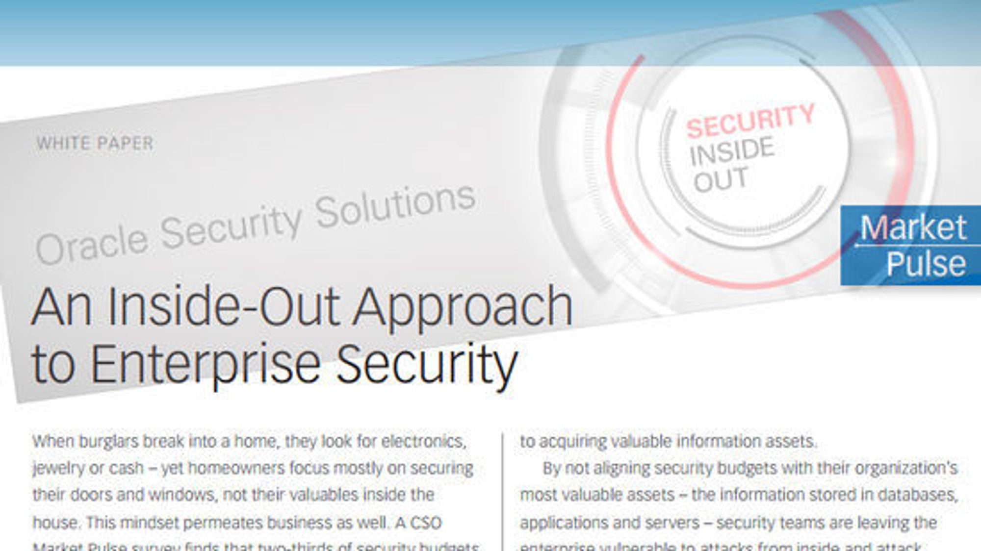 Oracles utredning anbefaler å starte med sikkerhetstiltak innenfra.