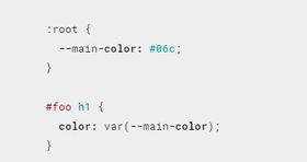 Eksempelkode CSS Custom Properties/CSS-variabler.