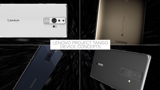 Konseptmodeller av Lenovos kommende Project Tango-smartmobil.