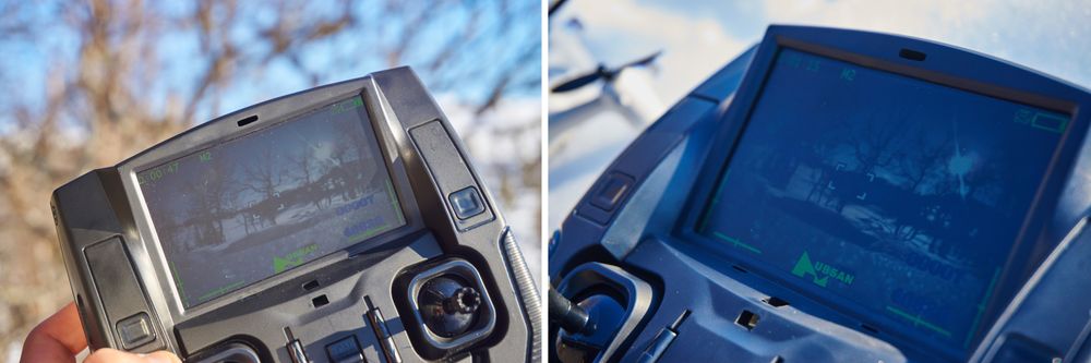 Kontrollerskjermen til X4 Plus FPV.