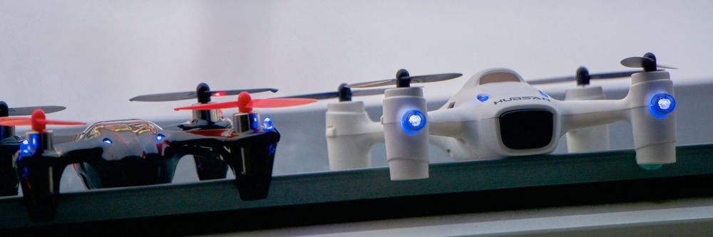 LED-diodene i Hubsan X4 Plus er betydelig større og sterkere enn de som sitter i X4 HD.