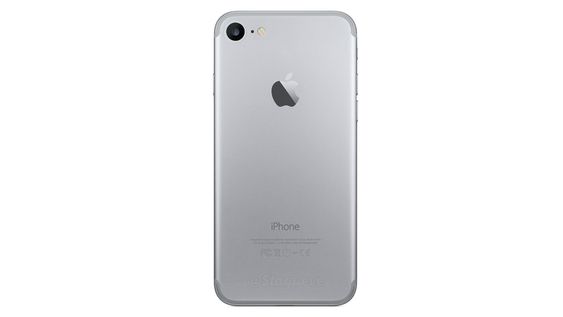 iPhone 7-baksiden i all sin prakt. Antennebåndene ser ut til å være flyttet til opp- og nedsiden av telefonen.