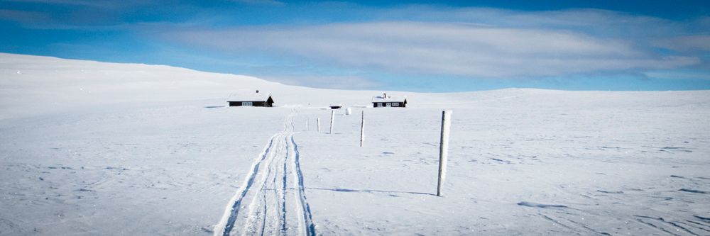 Hytta til høyre skal forhåpentligvis fungere som kontor mens jeg er her, jeg bare håper jeg får litt arbeidsfred.
