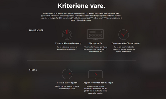 Dette er kriteriene Netflix opererer med i sine anbefalinger.
