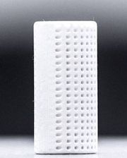 Skal erstatte betong: En 3D-produsert sylinder, laget blant annet ved hjelp av kalk og CO2. Et av målene nå er å lage en fem meter lang enhet.