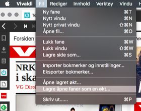 Fanene kan lagres som en økt, så det er lett å komme tilbake til samme oppsett igjen senere.