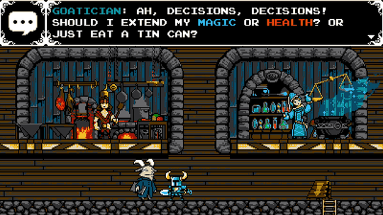 Shovel Knight er et eksempel på et utfordrende spill hvor vanskelighetsgraden kan manipuleres som en del av spillets gang.