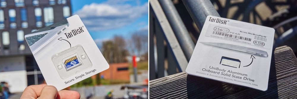 Innpakningen til TarDisk er nokså sparsom.