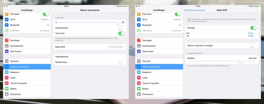 Et par funksjoner er nye i iPad Pro 9.7. Spesielt gjelder det True Tone-funksjonen som krever sensorer og den spesielle skjermløsningen som er valgt.