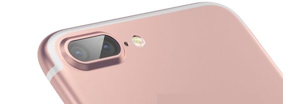 Dette konseptbildet viser hvordan de to kameraene kan se ut på et produktbilde fra Apple.