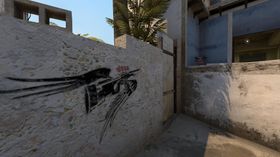 Valve hedrer «Coldzera» ved å tagge en AWP med vinger utenfor leiligheten på antiterroristsiden på Mirage.