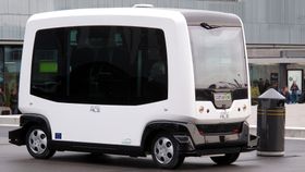 En selvkjørende buss av denne typen skal testes ut i Norge i år.
