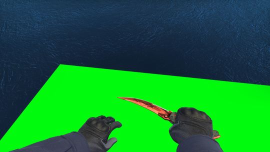 Ein «Flip Knife | Slaughter» med diamant- og hjartemønster.