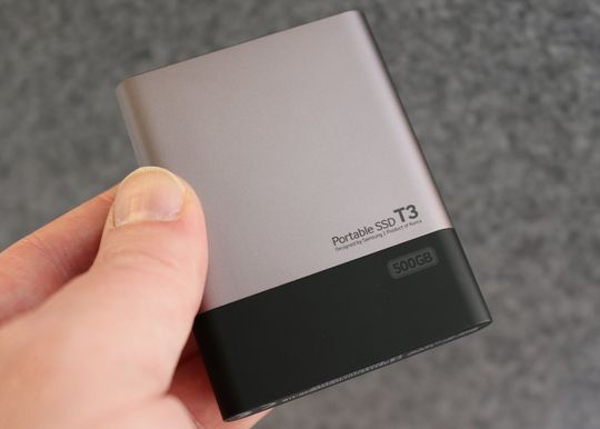 Samsung T3 får du i kapasiteter opp til to terabyte.