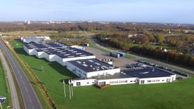 H2 Logics nye fabrikk skal etter hvert kunne produsere 300 hydrogenstasjoner i året.